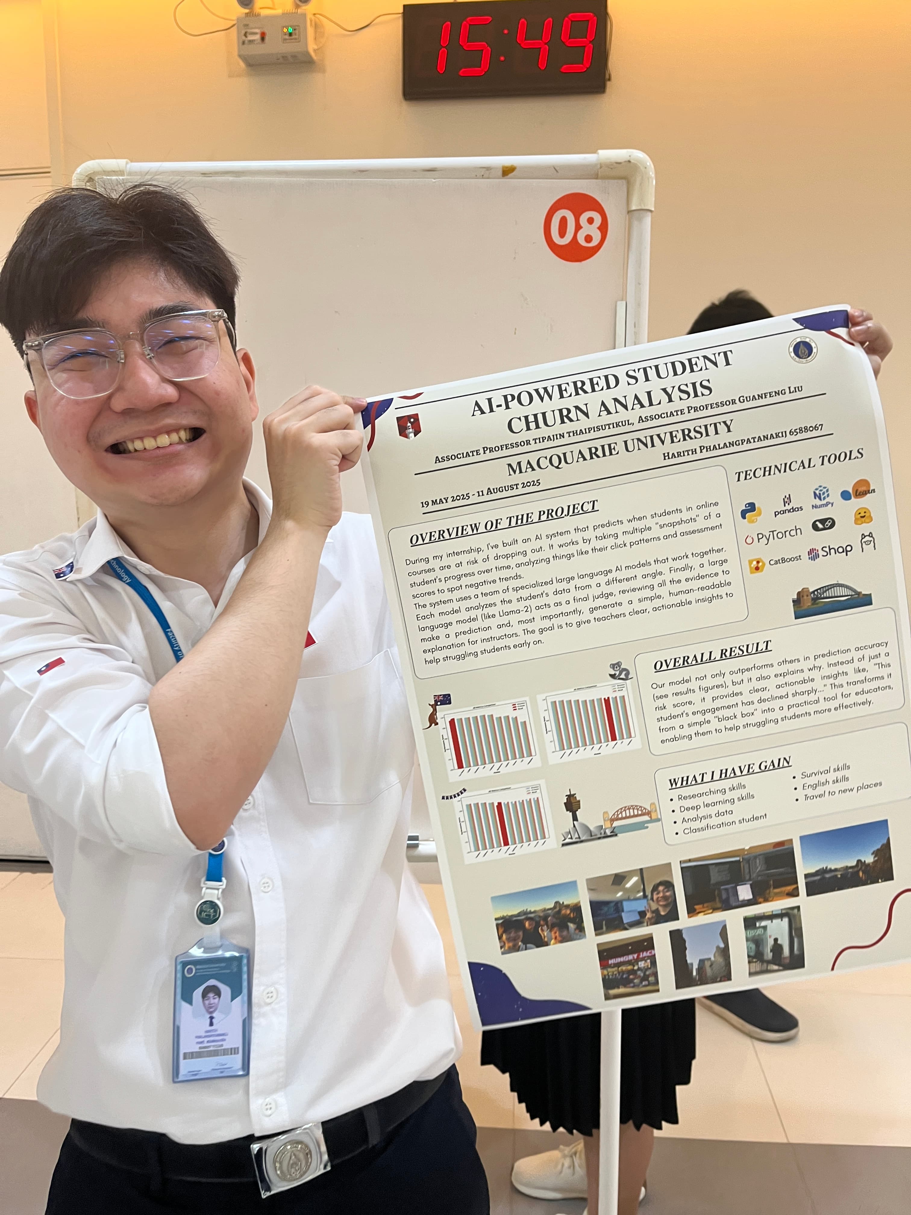 Joining the poster section from research internship at Macquarie University, Sydney Australia (2025)